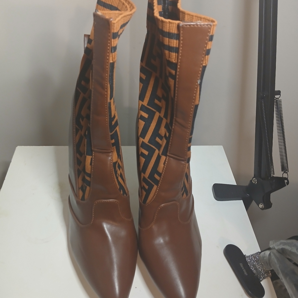 Brown Heeled Boots